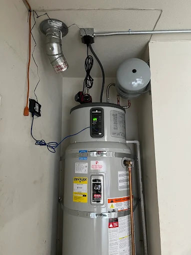 Hybrid water heater installation by Premier Plumbing Solutions 925