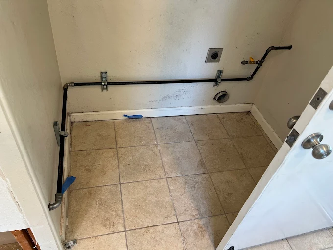 Laundry room pipe installation by Premier Plumbing Solutions 925 in Brentwood CA