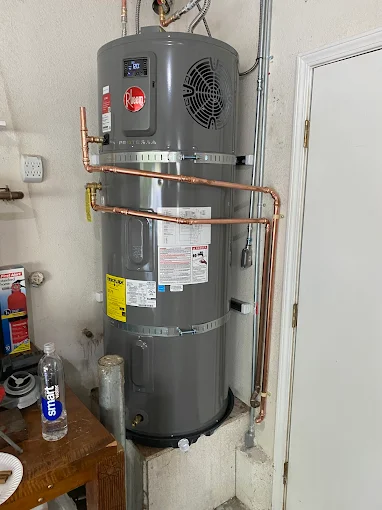 Rheem water heater installation by Premier Plumbing Solutions 925