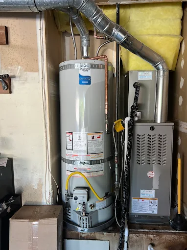 Water heater and furnace closet plumbing by Premier Plumbing Solutions 925
