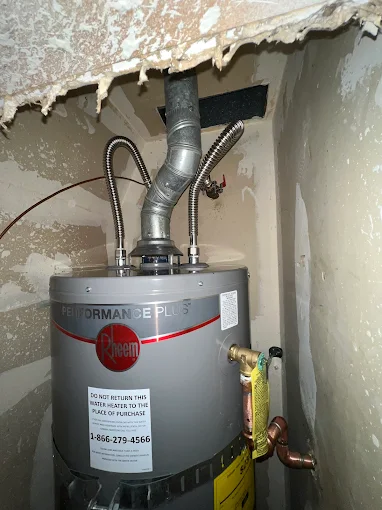 Water heater venting repair by Premier Plumbing Solutions 925