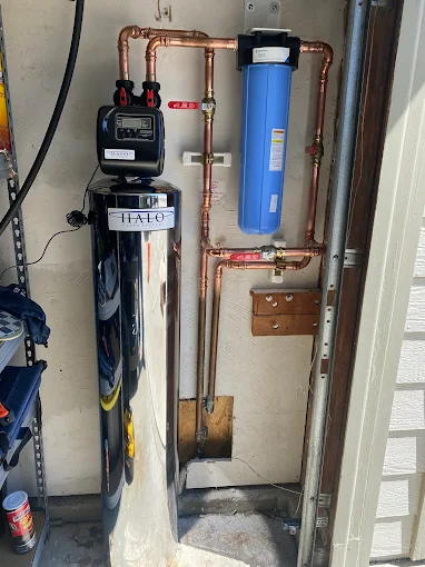 Water softener and filter installation by Premier Plumbing Solutions 925